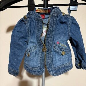 Apple Bottoms Blue Jean Jacket with Gold Details
